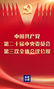 中国共产党第二十届中央委员会第三次全体会议公报