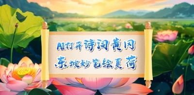 AI打开诗词黄冈 ·东坡妙笔绘夏荷