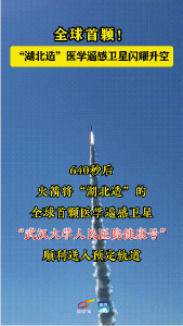 全球首颗！“湖北造”医学遥感卫星闪耀升空 #全球首颗  #卫星 #医学遥感