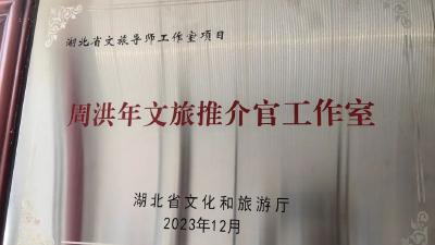 周洪年工作室入选首批湖北文旅导师工作室