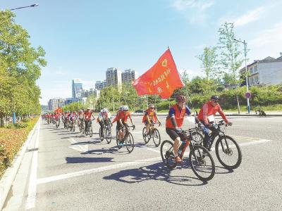 浠水开展绿色骑行公益宣传活动