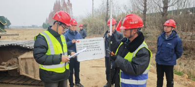 黄黄高速公路改扩建工程花桥互通首桩开钻