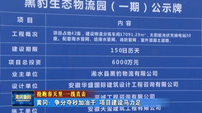 抢跑春天里 一线直击 ｜ 黄冈：争分夺秒加油干 项目建设马力足