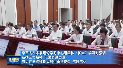 李军杰在市委理论学习中心组集体（扩大）学习时强调  弘扬三大精神 汇聚奋进力量 努力在支点建设大局中勇担使命、不胜不休