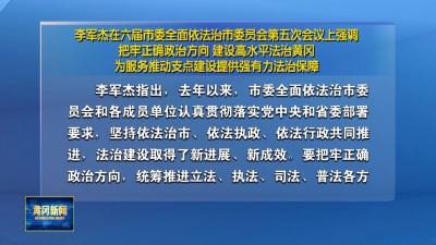 李军杰在六届市委全面依法治市委员会第五次会议上强调 把牢正确政治方向 建设高水平法治黄冈 为服务推动支点建设提供强有力法治保障