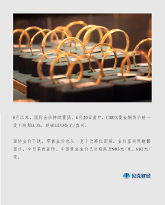 国际金价上半年涨超25% 避险需求支撑下或继续走高