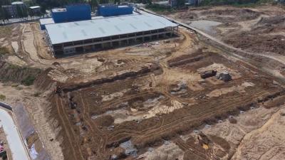 聚力建支点 一线直击丨 罗田：战高温 综合物流园项目火热推进