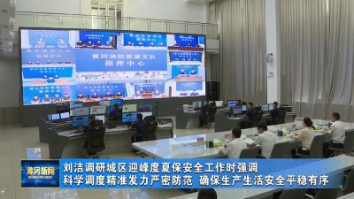 刘洁调研城区迎峰度夏保安全工作时强调 科学调度精准发力严密防范 确保生产生活安全平稳有序