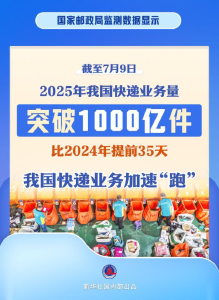 突破1000亿件！今年我国快递业务加速“跑”
