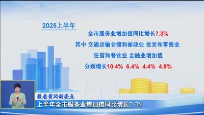 数看黄冈新亮点｜ 上半年全市服务业增加值同比增长7.3%