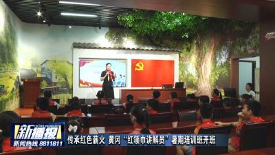 传承红色薪火 黄冈“红领巾讲解员”暑期培训班开班