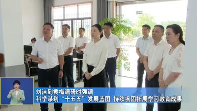 刘洁到黄梅调研时强调 科学谋划“十五五”发展蓝图 持续巩固拓展学习教育成果