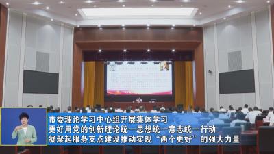 市委理论学习中心组开展集体学习更好用党的创新理论统一思想统一意志统一行动 凝聚起服务支点建设推动实现“两个更好”的强大力量