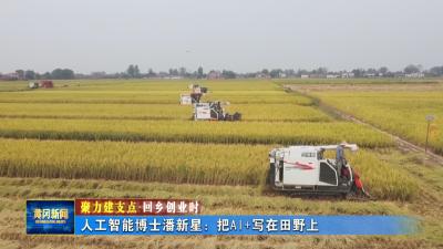 聚力建支点 回乡创业时丨 人工智能博士潘新星：把AI+写在田野上