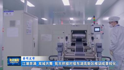 黄冈发布｜ 江潮奔涌 双城共舞 我市积极对接东湖高新区推动成果转化