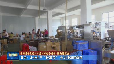 学习贯彻党的二十届四中全会精神·聚力建支点 黄冈：企业生产“拉满弓” 全力冲刺四季度