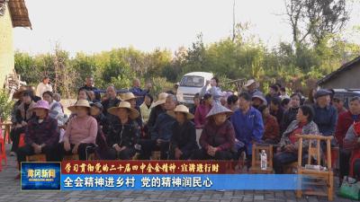 学习贯彻党的二十届四中全会精神 宣讲进行时｜ 全会精神进乡村 党的精神润民心