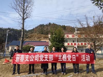 中国人寿蕲春支公司与陈旺村联合开展党建活动
