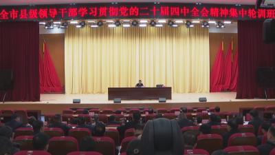 刘洁为全市县级领导干部学习贯彻党的二十届四中全会精神集中轮训班作辅导报告  坚持以经济建设为中心 凝聚推动战略落地和高质量发展的强大合力
