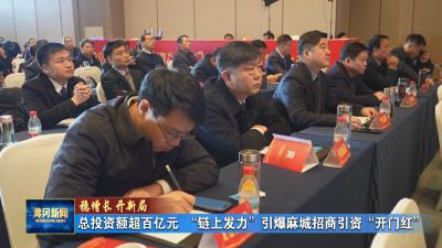 稳增长 开新局｜ 总投资额超百亿元 “链上发力”引爆麻城招商引资“开门红”