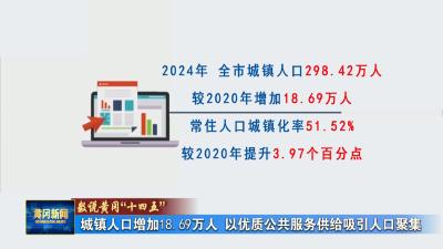 数说黄冈“十四五” 城镇人口增加18.69万人 以优质公共服务供给吸引人口聚集