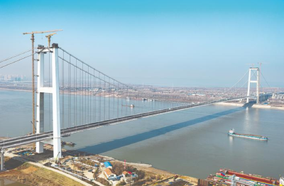 数字主缆会呼吸 智能主梁能感知 双柳长江大桥成为全球首座智慧悬索桥