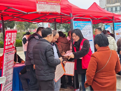 春风送岗到七里就业顾老两相全——红安县2026年“春风行动”七里坪镇专场招聘会成功举办