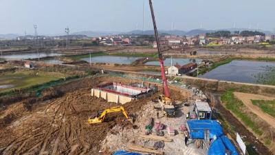 火力全开赶工期！武穴北灌区9座泵站冲刺汛前启用