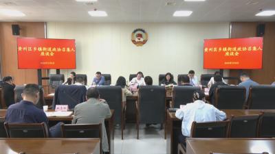 黄州区召开乡镇街道政协召集人座谈会