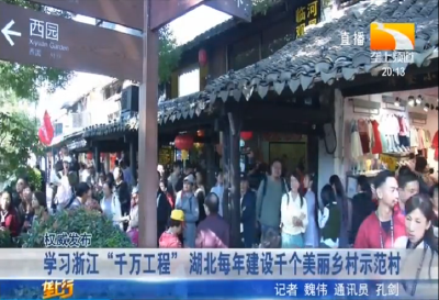学习浙江 “千万工程” 湖北每年建设千个美丽乡村示范村