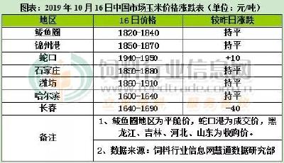 2019年10月17日 小麦价格行情