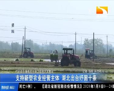 支持新型农业经营主体 湖北出台纾困十条