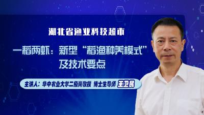 直播回放|王卫民：一稻两虾：新型“稻渔种养模式”及技术要点