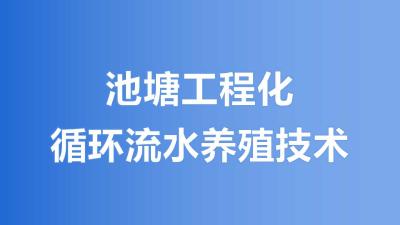 池塘工程化循环流水养殖技术的要点