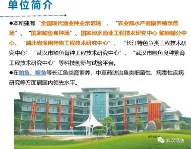 《武汉活鱼》关联企业介绍之34：武汉市农业科学院水产研究所农产品加工研究中心