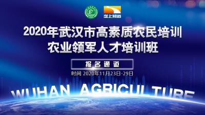 免费｜2020年武汉市农业领军人才培训班招生，60个名额等你来！