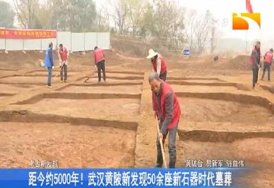距今约5000年！武汉黄陂新发现50余座新石器时代墓葬