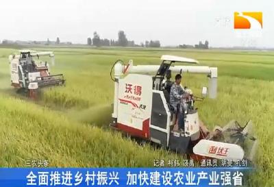 全面推进乡村振兴 加快建设农业产业强省