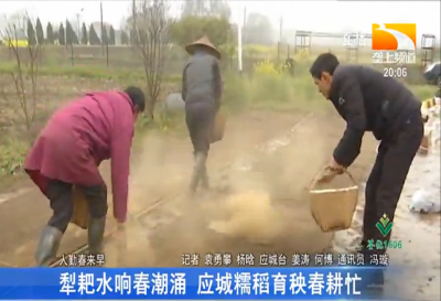 犁耙水响春潮涌 应城糯稻育秧春耕忙