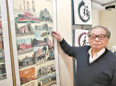 八旬老人手绘历次党代会会址 以此向建党百年献礼