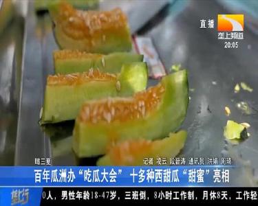 百年瓜洲办“吃瓜大会” 十多种西甜瓜“甜蜜”亮相