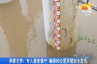 孝感云梦:专人昼夜值守 确保90公里河堤安全度汛