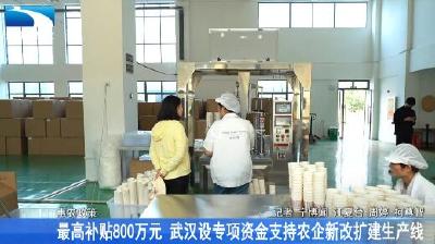 最高补贴800万元 武汉设专项资金支持农企新改扩建生产线