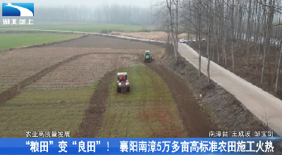 “粮田”变“良田”！ 襄阳南漳5万多亩高标准农田施工火热