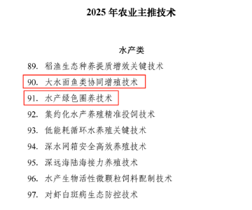 我省5项渔业科技成果被农业农村部推介