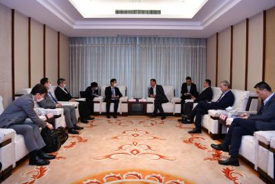 竺延风会见电装（中国）董事长井上英治