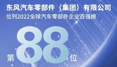 全球“百强”榜发布！东风零部件集团位列第88位