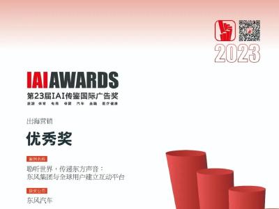 东风海外传播再获IAI传鉴国际广告奖
