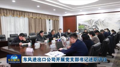 东风进出口公司开展党支部书记述职评议