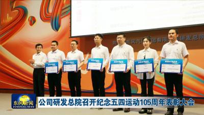 公司研发总院召开纪念五四运动105周年表彰大会